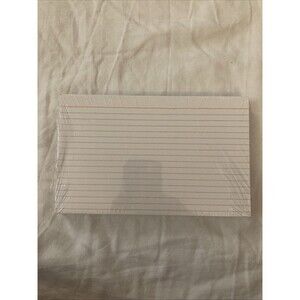 Unbranded Ruled White Index Cards 5"X8" | 100 in Pack | School, Office